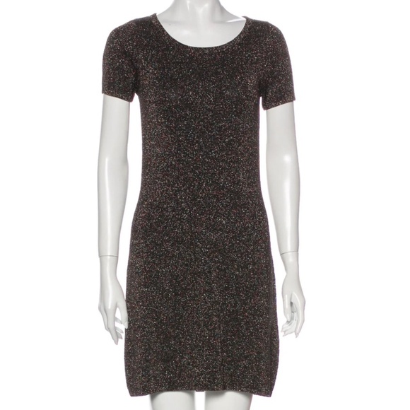 NWT Sandro Paris Glitter Sparkle Short Sleeve Dress Small - Picture 3 of 17